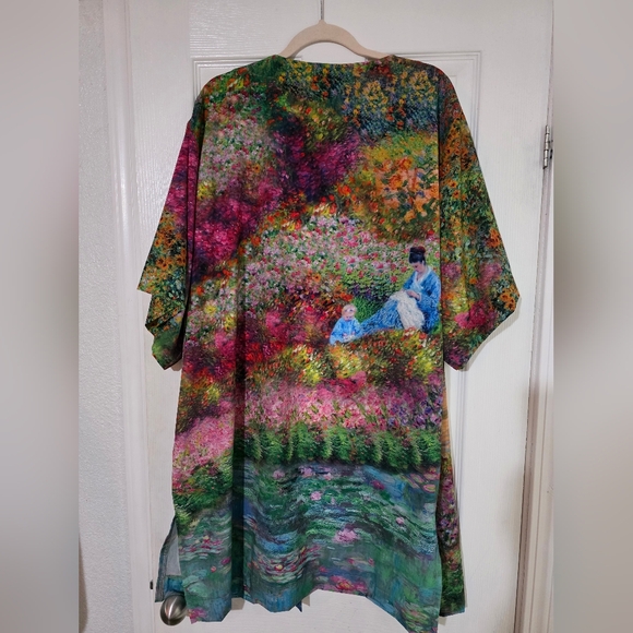 Nwt BLACKMILK MONET collage Art Robe Kimono S Cottage - Picture 7 of 8